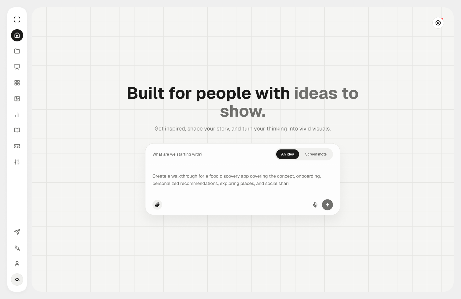 Vetra visual story generation interface